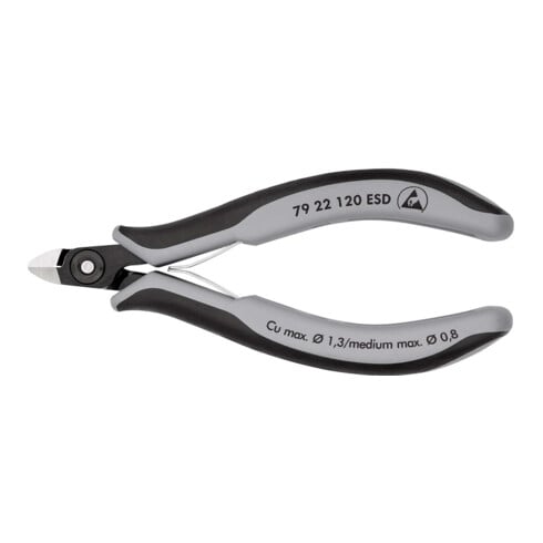 KNIPEX 79 22 120 ESD Precisie elektro Zijsnijders ESD gebruineerd 120 mm