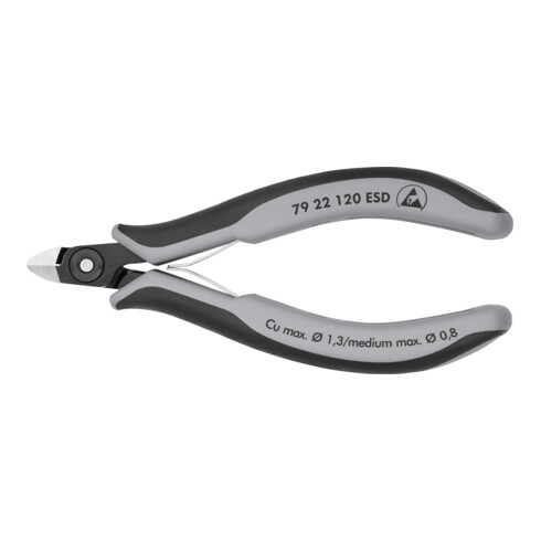 KNIPEX 79 22 120 ESD Precisie elektro Zijsnijders ESD gebruineerd 120 mm