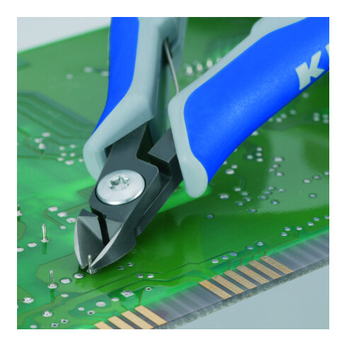 KNIPEX 79 22 120 Präzisions-Elektronik-Seitenschneider mit Mehrkomponenten-Hüllen brüniert 120 mm