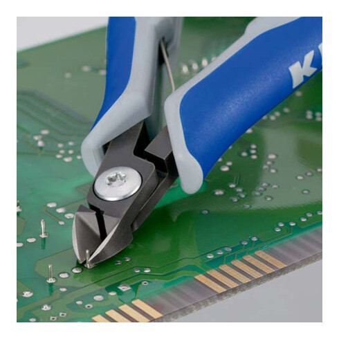 KNIPEX 79 22 120 Präzisions-Elektronik-Seitenschneider mit Mehrkomponenten-Hüllen brüniert 120 mm