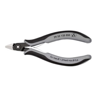 KNIPEX 79 32 125 ESD Precisie elektro Zijsnijders ESD gebruineerd 125 mm