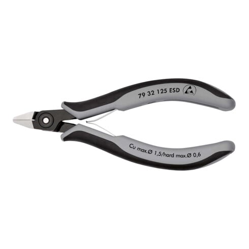 KNIPEX 79 32 125 ESD Precisie elektro Zijsnijders ESD gebruineerd 125 mm