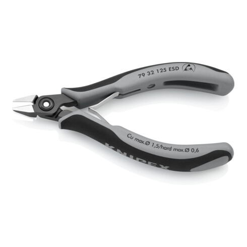 KNIPEX 79 32 125 ESD Precisie elektro Zijsnijders ESD gebruineerd 125 mm