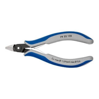 KNIPEX 79 32 125 precisie-elektro zijsnijtang gebruineerd 125 mm