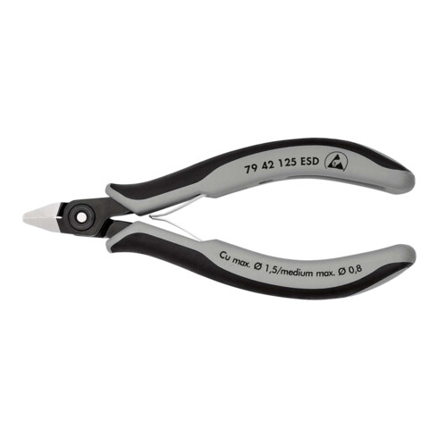 KNIPEX 79 42 125 ESD Precisie elektro Zijsnijders ESD gebruineerd 125 mm