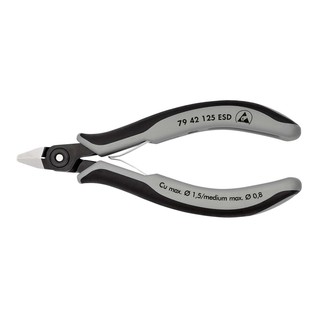 KNIPEX 79 42 125 ESD Precisie elektro Zijsnijders ESD gebruineerd 125 mm