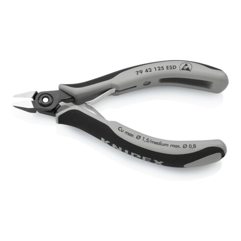 KNIPEX 79 42 125 ESD Precisie elektro Zijsnijders ESD gebruineerd 125 mm