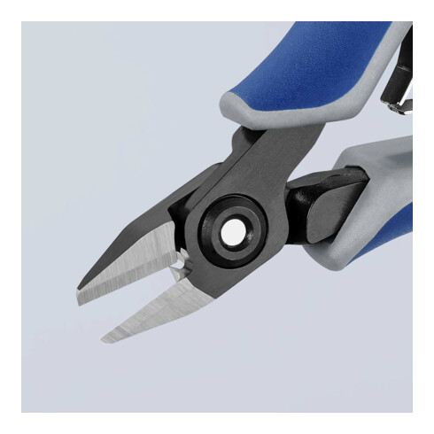 KNIPEX 79 42 125 Z Präzisions-Elektronik-Seitenschneider mit Mehrkomponenten-Hüllen brüniert 125 mm