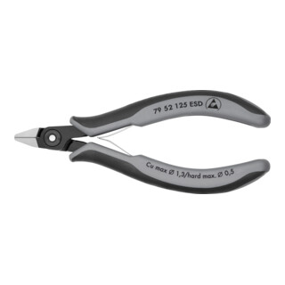 KNIPEX 79 52 125 ESD Präzisions-Elektronik-Seitenschneider ESD brüniert 125 mm