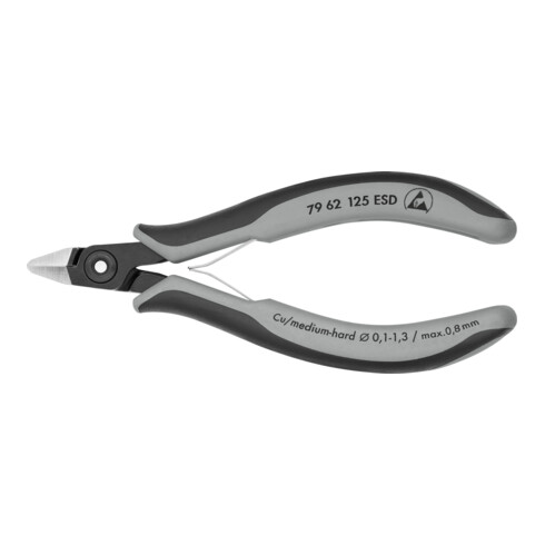 KNIPEX 79 62 125 ESD Precisie elektro Zijsnijders ESD gebruineerd 125 mm
