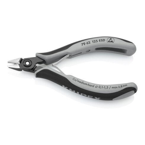 KNIPEX 79 62 125 ESD Precisie elektro Zijsnijders ESD gebruineerd 125 mm