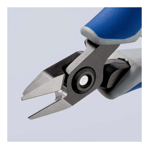 KNIPEX 79 62 125 Präzisions-Elektronik-Seitenschneider mit Mehrkomponenten-Hüllen brüniert 125 mm