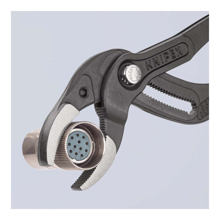KNIPEX 81 01 250 Siphon- und Connectorenzange ''SpeedGrip'' für Siphons, Kunststoffrohre und Connectoren schwarz atramentiert 250 mm