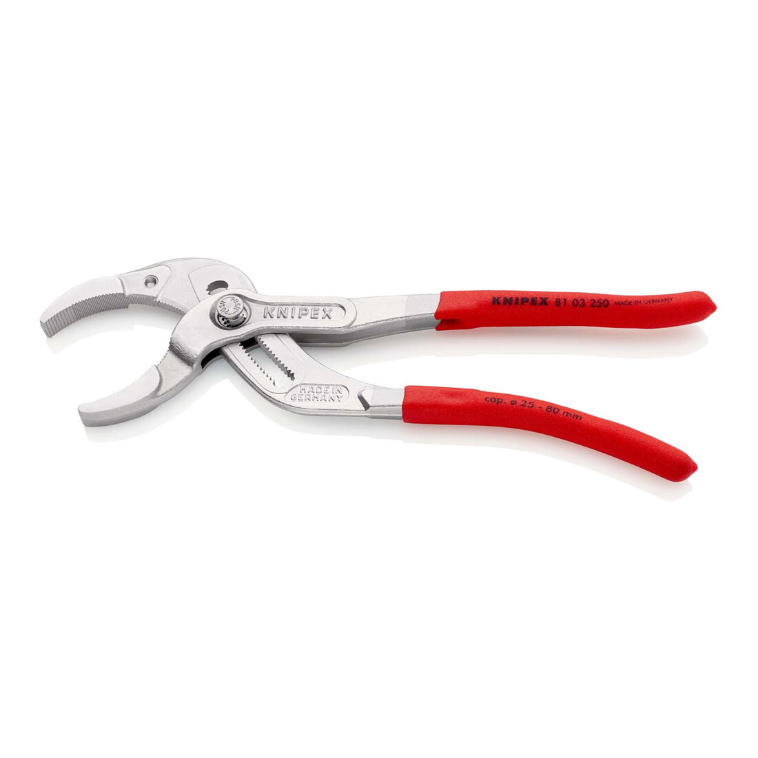 KNIPEX 81 03 250 sifon- en verbindingstang ''SpeedGrip'' voor sifons, kunststofbuizen en verbindingen verchroomd 250 mm
