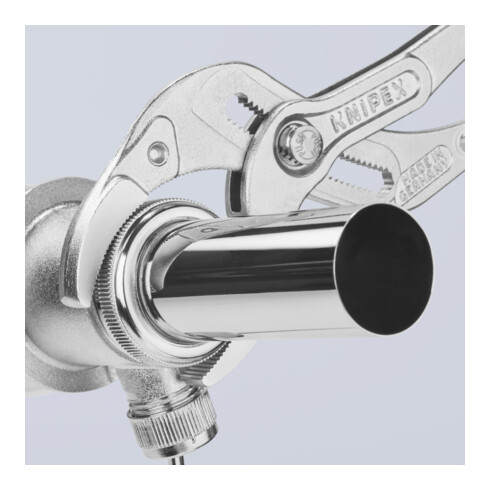 KNIPEX 81 03 250 Siphon- und Connectorenzange "SpeedGrip" mit rutschhemmendem Kunststoff überzogen verchromt 250 mm