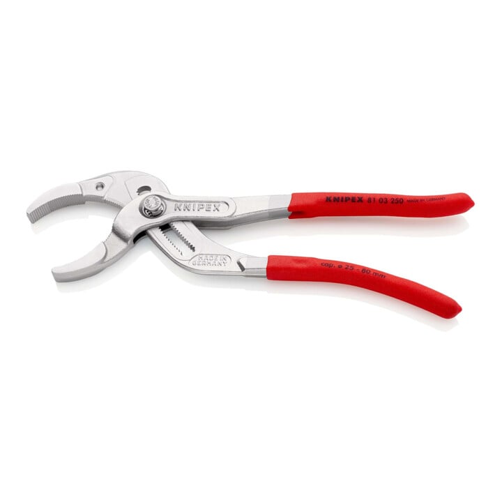 KNIPEX 81 03 250 Siphon- und Connectorenzange "SpeedGrip" mit rutschhemmendem Kunststoff überzogen verchromt 250 mm