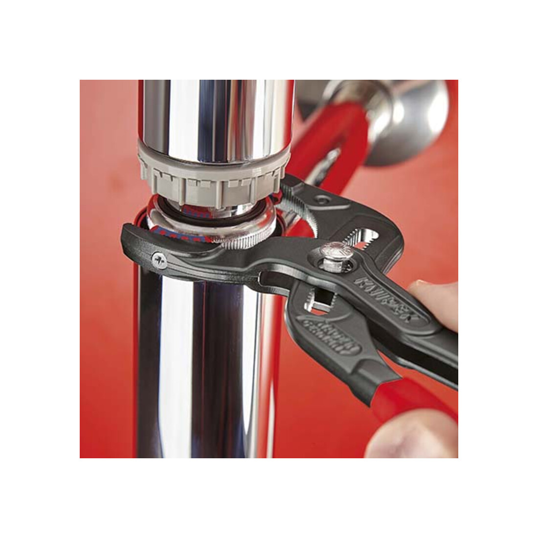 KNIPEX 81 11 250 Siphon- und Connectorenzange "SpeedGrip" mit rutschhemmendem Kunststoff überzogen schwarz atramentiert 250 mm