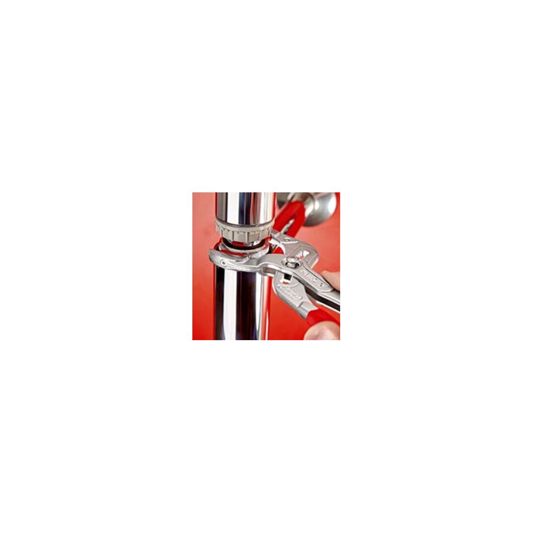 KNIPEX 81 13 250 sifon- en verbindingstang ''SpeedGrip'' voor sifons, kunststofbuizen en verbindingen verchroomd 250 mm