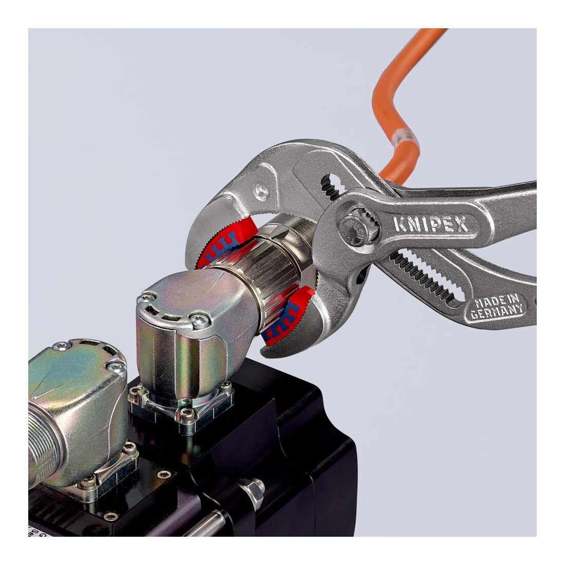KNIPEX 81 13 250 sifon- en verbindingstang ''SpeedGrip'' voor sifons, kunststofbuizen en verbindingen verchroomd 250 mm