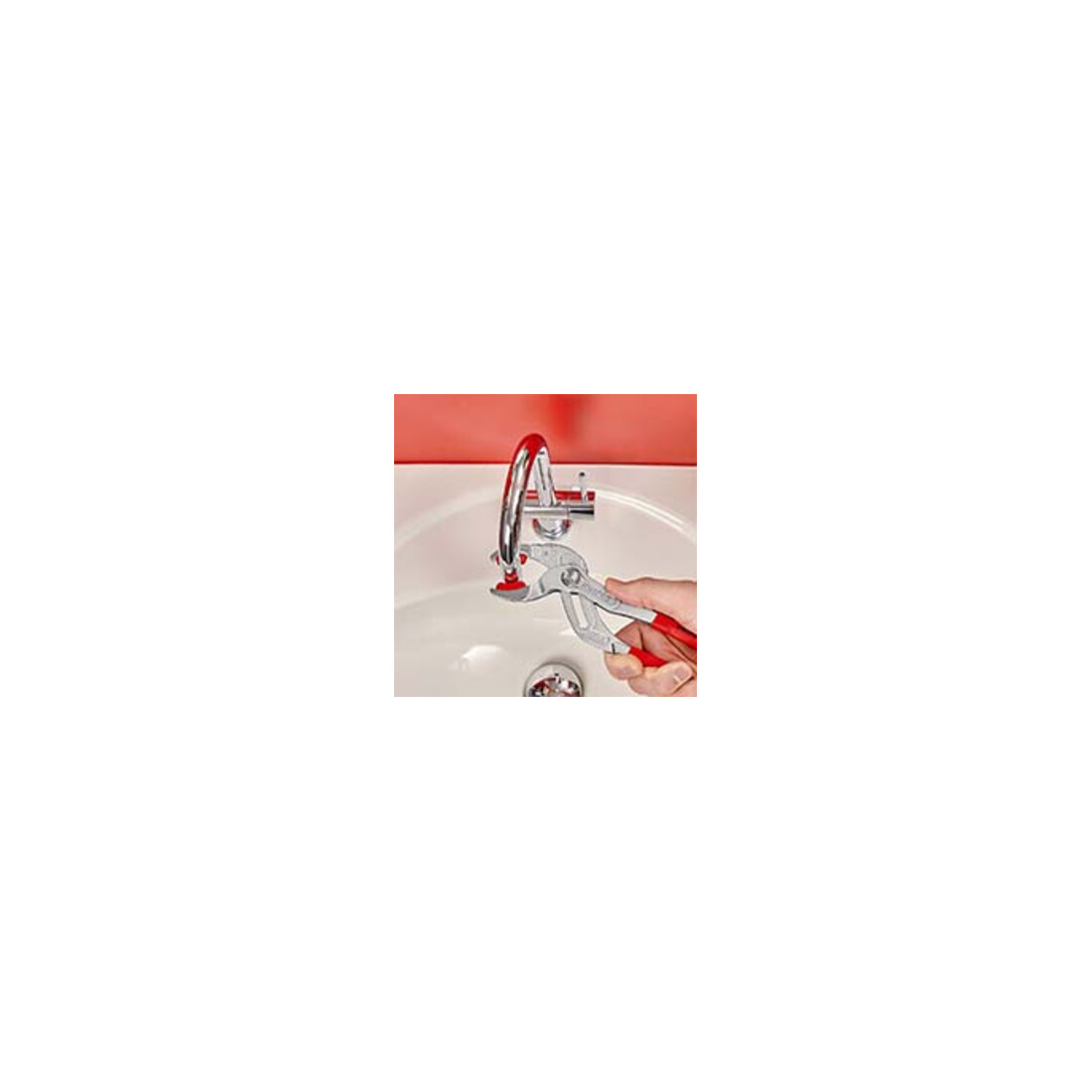 KNIPEX 81 13 250 sifon- en verbindingstang ''SpeedGrip'' voor sifons, kunststofbuizen en verbindingen verchroomd 250 mm