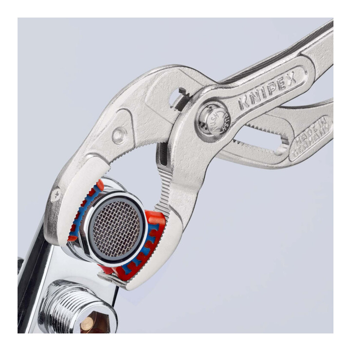 KNIPEX 81 13 250 Siphon- und Connectorenzange "SpeedGrip" mit rutschhemmendem Kunststoff überzogen verchromt 250 mm