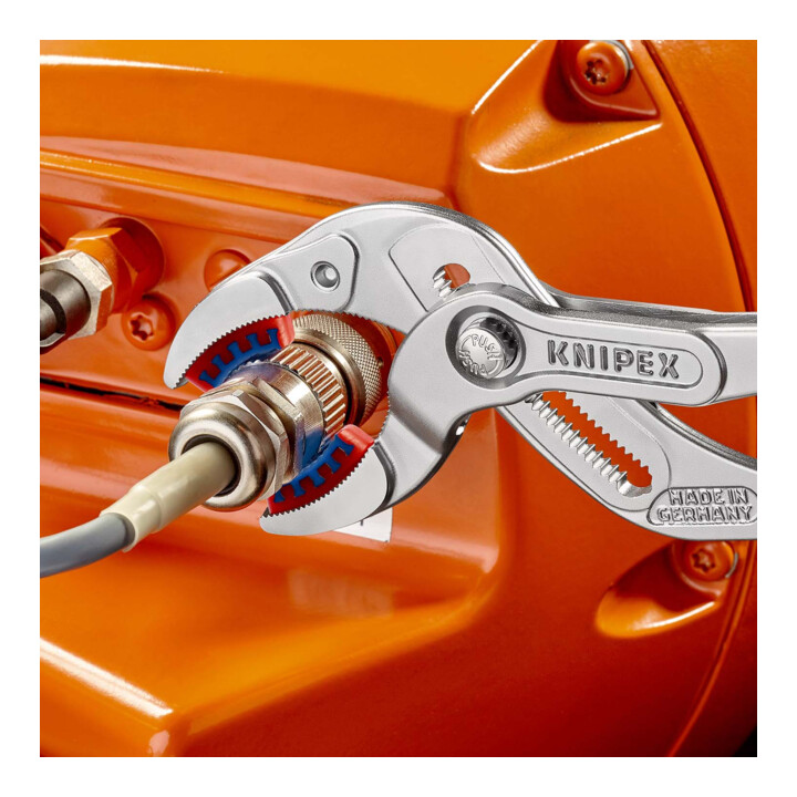 KNIPEX 81 13 250 Siphon- und Connectorenzange "SpeedGrip" mit rutschhemmendem Kunststoff überzogen verchromt 250 mm