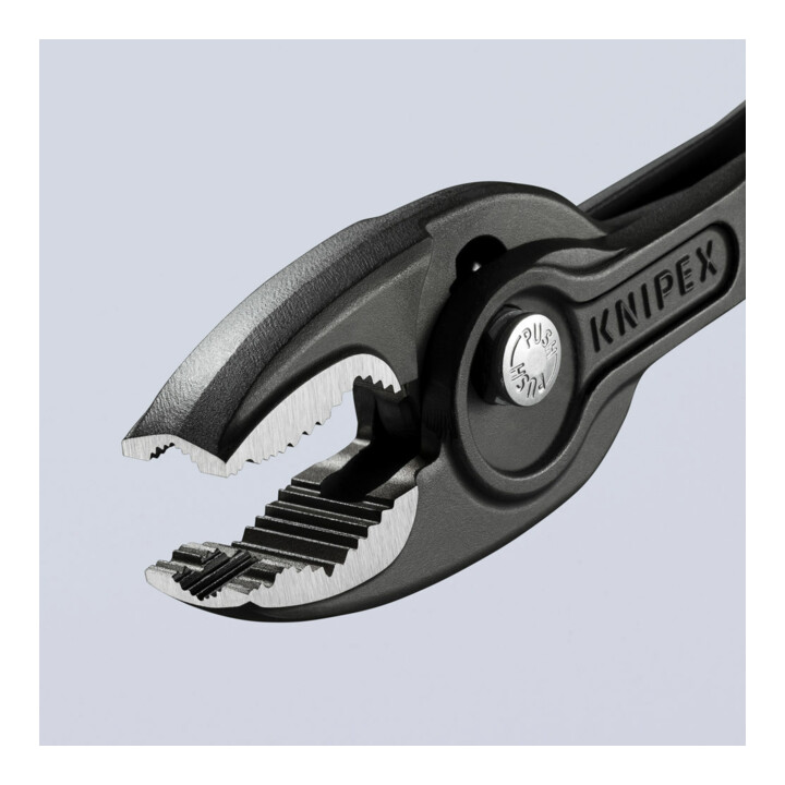 KNIPEX 82 01 200 TwinGrip Front- und Seitengreifzange mit rutschhemmendem Kunststoff überzogen grau atramentiert 200 mm