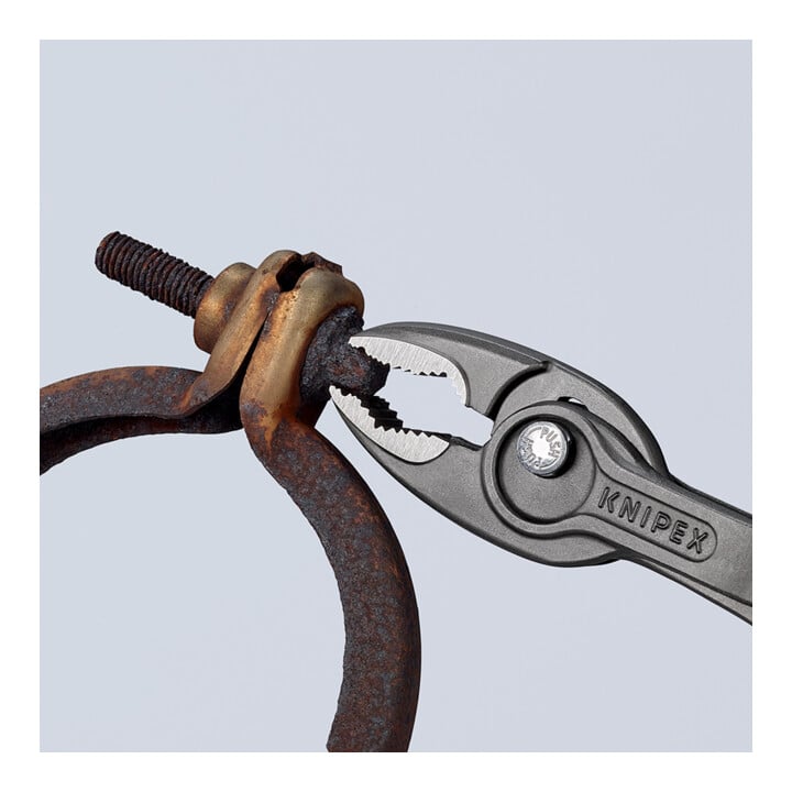 KNIPEX 82 01 200 TwinGrip Front- und Seitengreifzange mit rutschhemmendem Kunststoff überzogen grau atramentiert 200 mm