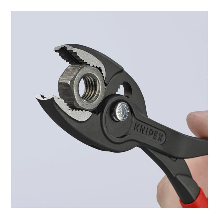 KNIPEX 82 01 200 TwinGrip Front- und Seitengreifzange mit rutschhemmendem Kunststoff überzogen grau atramentiert 200 mm