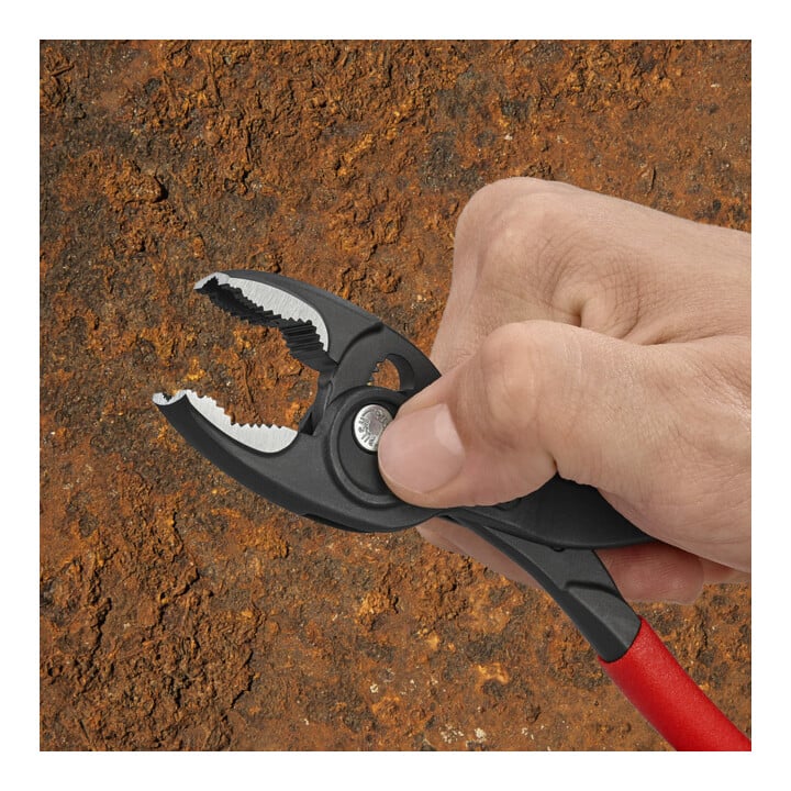 KNIPEX 82 01 200 TwinGrip Front- und Seitengreifzange mit rutschhemmendem Kunststoff überzogen grau atramentiert 200 mm