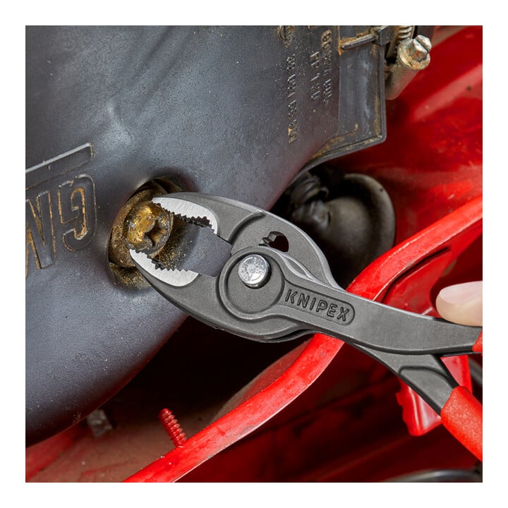 KNIPEX 82 01 200 TwinGrip Front- und Seitengreifzange mit rutschhemmendem Kunststoff überzogen grau atramentiert 200 mm