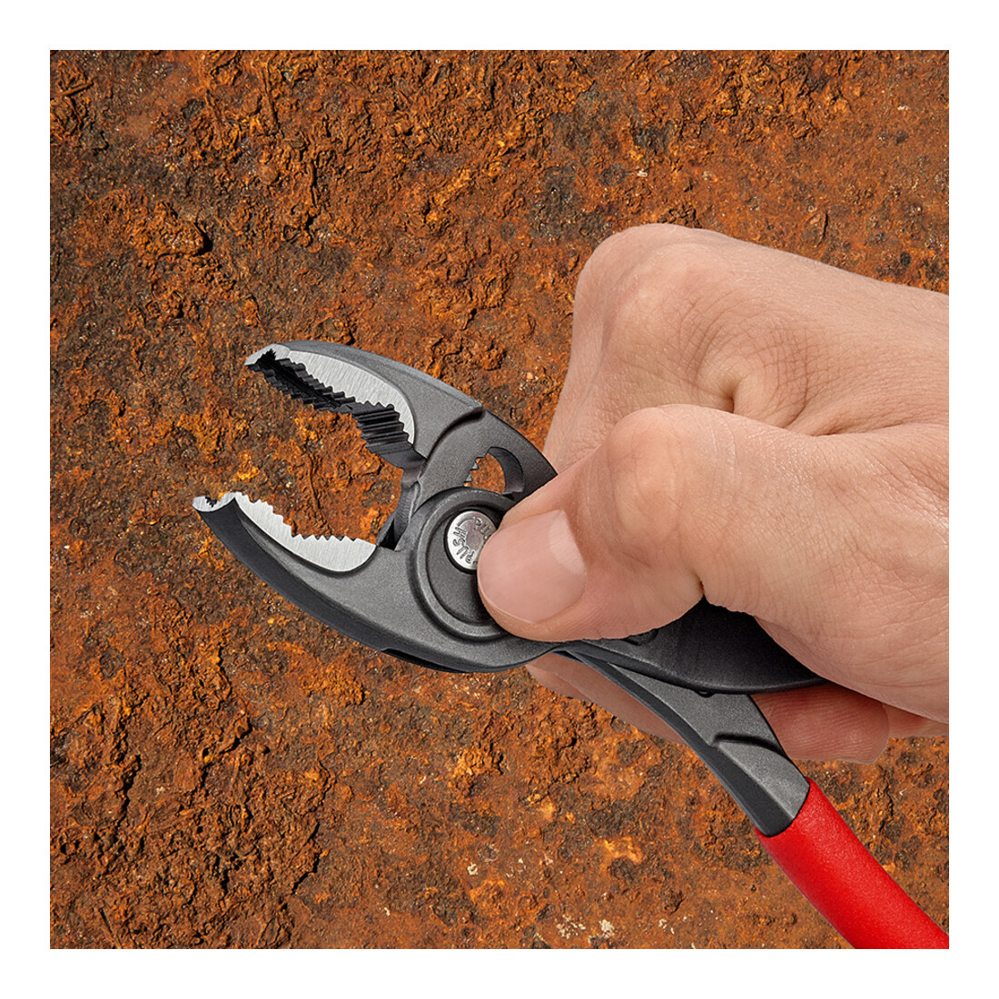 KNIPEX 82 01 200 TwinGrip Front- und Seitengreifzange mit rutschhemmendem Kunststoff überzogen grau atramentiert 200 mm