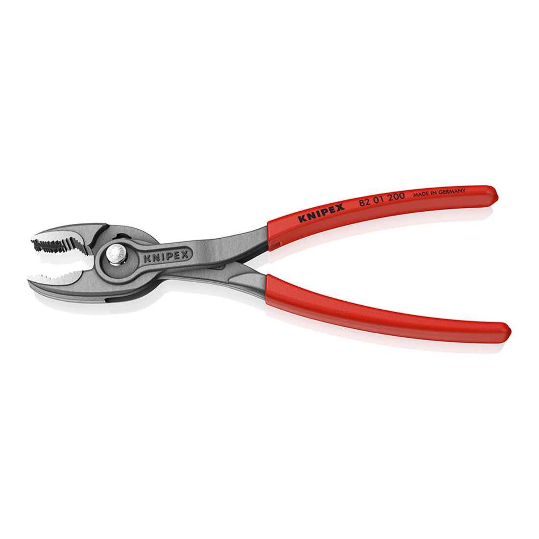 KNIPEX 82 01 200 TwinGrip Front- und Seitengreifzange mit rutschhemmendem Kunststoff überzogen grau atramentiert 200 mm