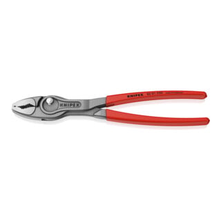 KNIPEX 82 01 250 TwinGrip Front- und Seitengreifzange mit rutschhemmendem Kunststoff überzogen grau atramentiert 250 mm