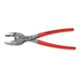 KNIPEX 82 01 250 TwinGrip Front- und Seitengreifzange mit rutschhemmendem Kunststoff überzogen grau atramentiert 250 mm