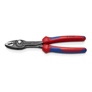 KNIPEX 82 02 200 TwinGrip Front- und Seitengreifzange mit Comfort-Griffen grau atramentiert 200 mm