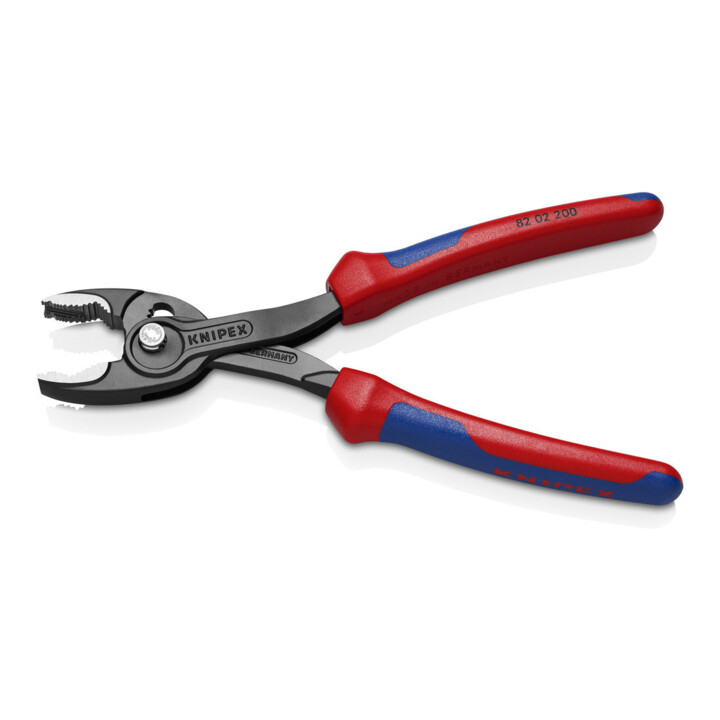 KNIPEX 82 02 200 TwinGrip Front- und Seitengreifzange mit Comfort-Griffen grau atramentiert 200 mm