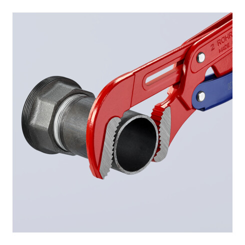 KNIPEX 83 60 020 Pijpsleutel S-mond met snelverstelling rood gepoedercoat 560 mm