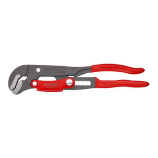KNIPEX 83 61 010 Rohrzange S-Maul mit Schnelleinstellung mit Kunststoff überzogen grau pulverbeschichtet 330 mm