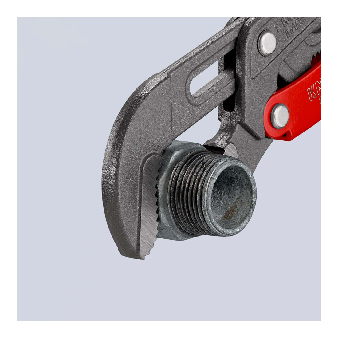KNIPEX 83 61 010 Rohrzange S-Maul mit Schnelleinstellung mit Kunststoff überzogen grau pulverbeschichtet 330 mm