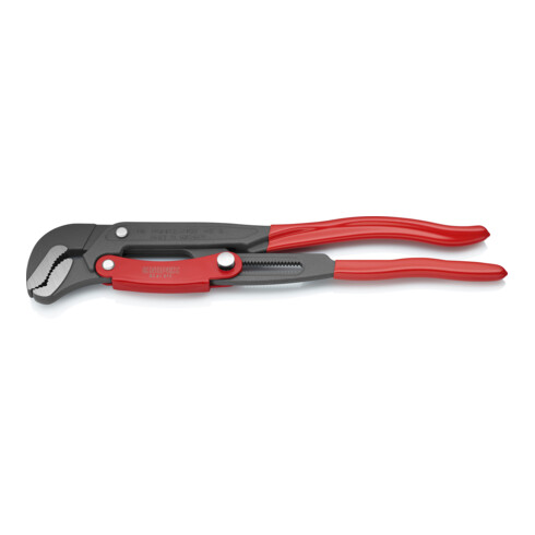 KNIPEX 83 61 015 Rohrzange S-Maul mit Schnelleinstellung mit Kunststoff überzogen grau pulverbeschichtet 420 mm