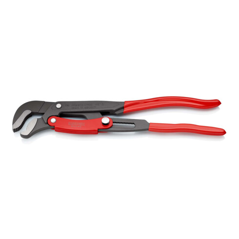 KNIPEX 83 61 015 Rohrzange S-Maul mit Schnelleinstellung mit Kunststoff überzogen grau pulverbeschichtet 420 mm