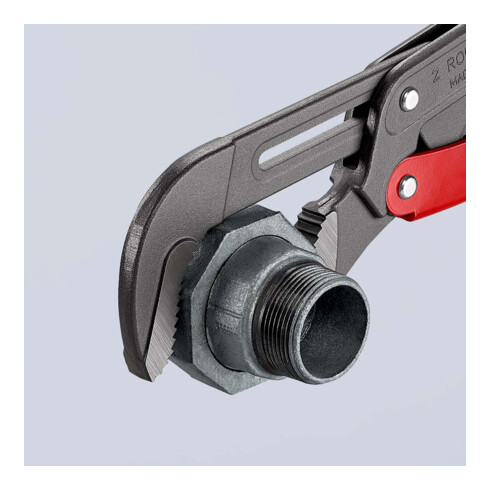 KNIPEX 83 61 020 Rohrzange S-Maul mit Schnelleinstellung mit Kunststoff überzogen grau pulverbeschichtet 560 mm