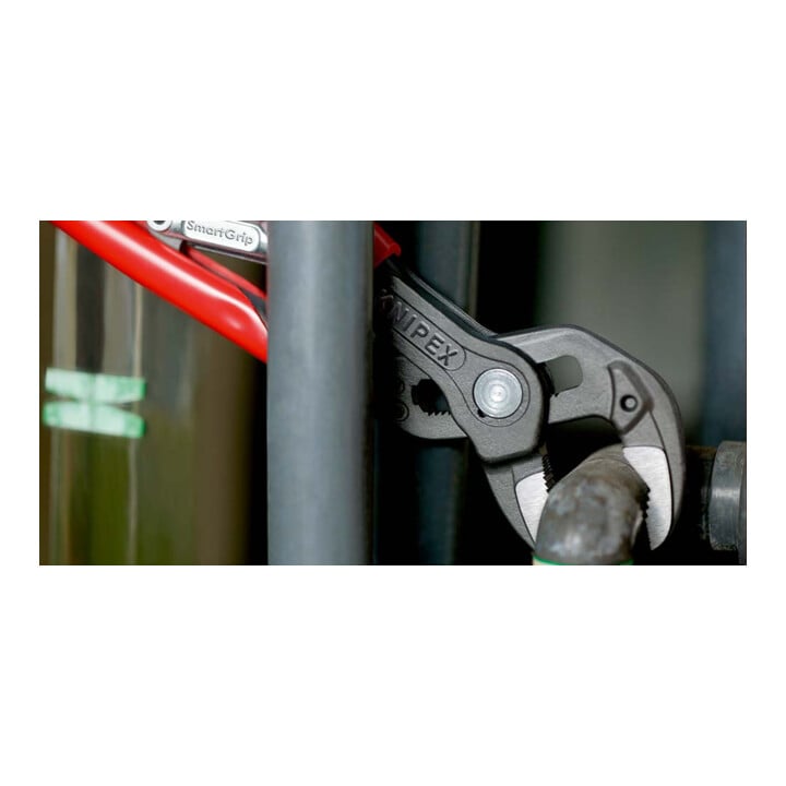 KNIPEX 85 01 250 SmartGrip® Wasserpumpenzange mit automatischer Einstellung mit Kunststoff-Hüllen grau atramentiert 250 mm