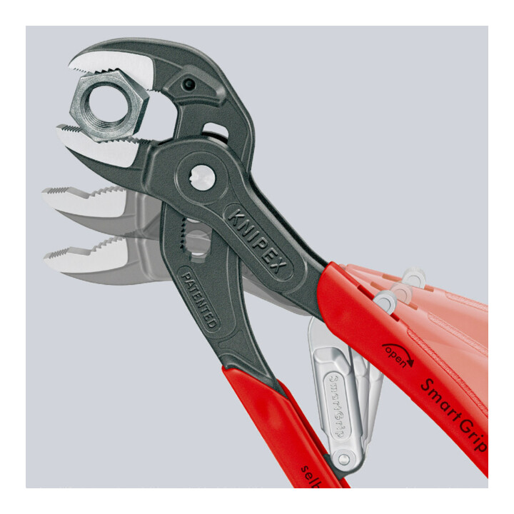 KNIPEX 85 01 250 SmartGrip® waterpomptang met automatische verstelling grijs geatramenteerd 250 mm