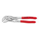 KNIPEX 86 03 150 Zangenschlüssel Zange und Schraubenschlüssel in einem Werkzeug mit Kunststoff überzogen verchromt 150 mm