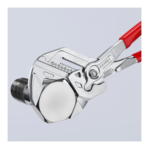 KNIPEX 86 03 300 Zangenschlüssel Zange und Schraubenschlüssel in einem Werkzeug verchromt 300 mm