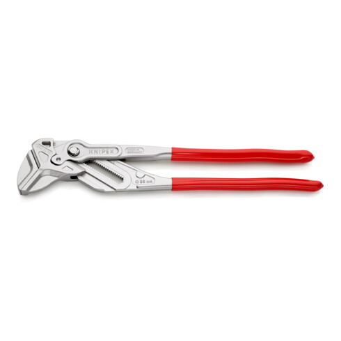 KNIPEX 86 03 400 Zangenschlüssel XL Zange und Schraubenschlüssel in einem Werkzeug mit Kunststoff überzogen verchromt 400 mm