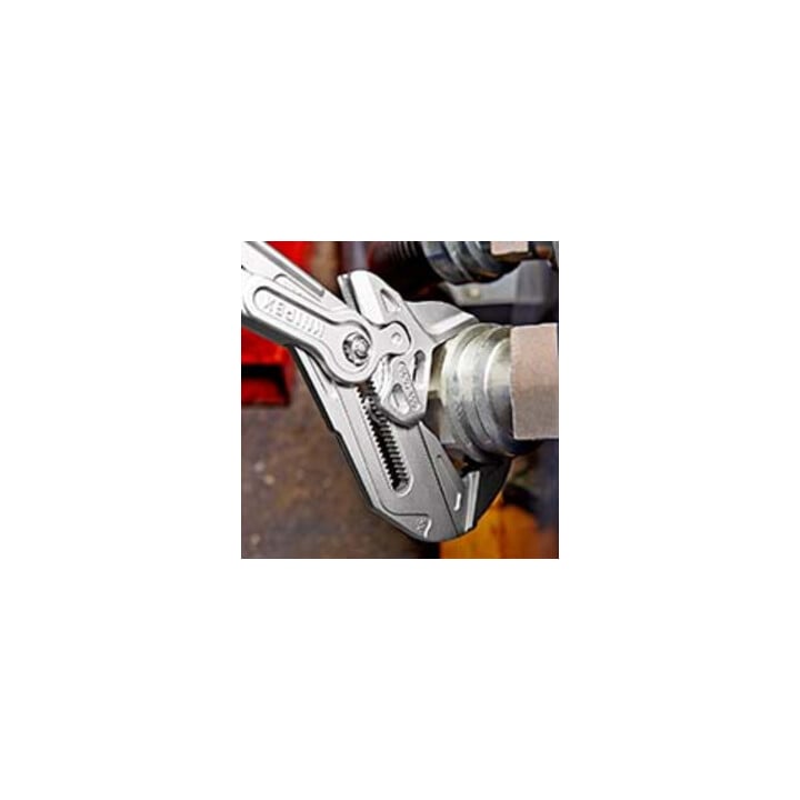KNIPEX 86 03 400 Zangenschlüssel XL Zange und Schraubenschlüssel in einem Werkzeug mit Kunststoff überzogen verchromt 400 mm