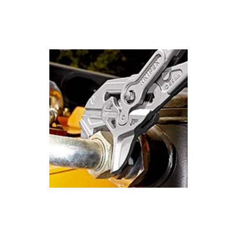 KNIPEX 86 03 400 Zangenschlüssel XL Zange und Schraubenschlüssel in einem Werkzeug mit Kunststoff überzogen verchromt 400 mm